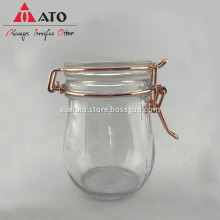 Glass Storage Jar With Metal Buckle Glass Jar